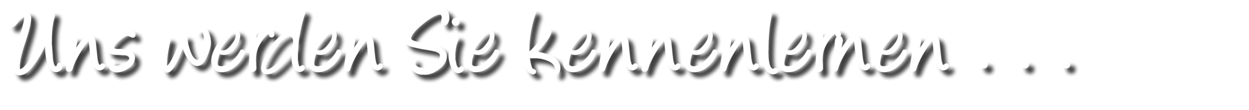 Sie werden uns kennenlernen